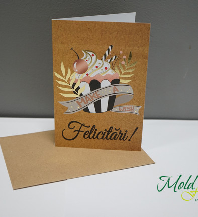 Greeting Card "Felicitari" with Envelope, 17 photo 394x433